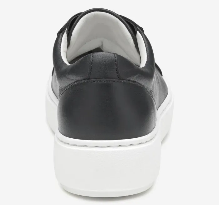Women Johnston and Murphy Sneakers Cammie LaceUp Black Tumbled Full Grain