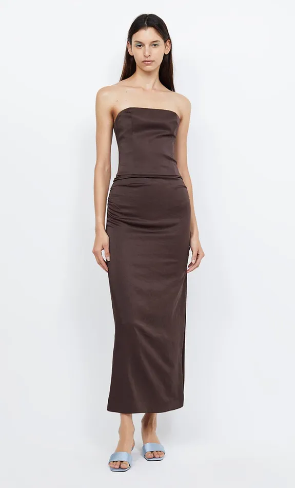 Women JONES STRAPLESS MAXI DRESS 8211 COCOA Bec Bridge Wedding Guest