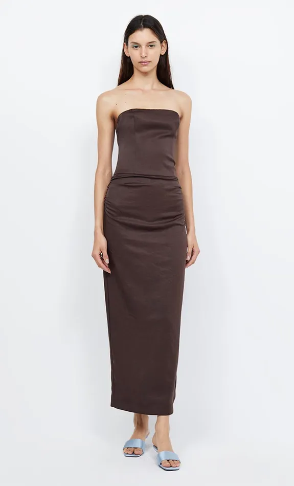 Women JONES STRAPLESS MAXI DRESS 8211 COCOA Bec Bridge Wedding Guest