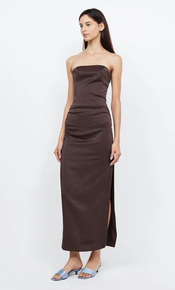 Women JONES STRAPLESS MAXI DRESS 8211 COCOA Bec Bridge Wedding Guest