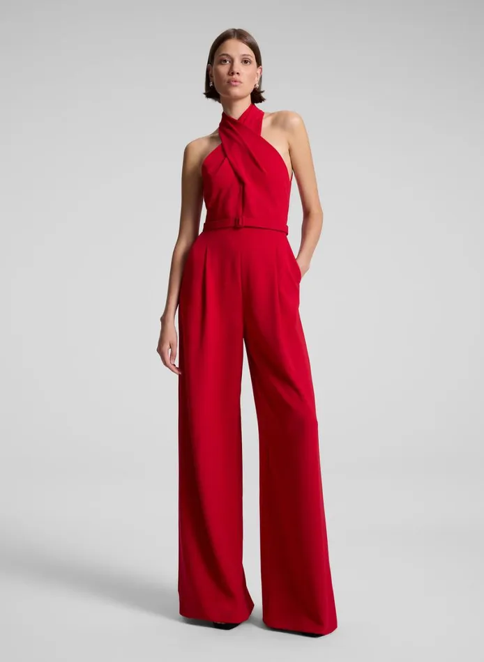 Women Jumpsuits ALC Murphy II Wide Leg Jumpsuit Really Red
