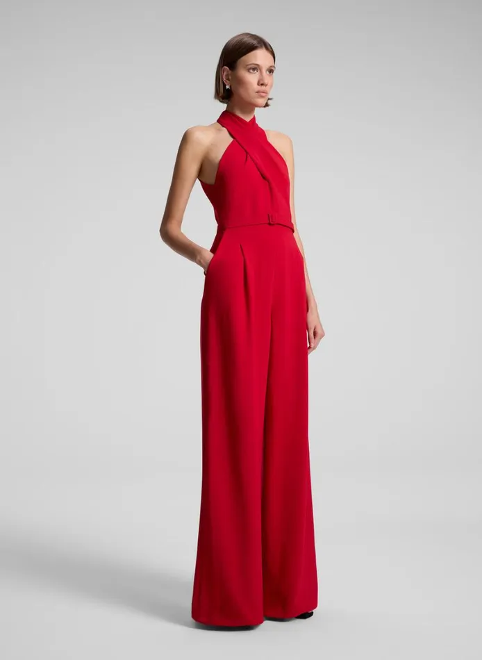 Women Jumpsuits ALC Murphy II Wide Leg Jumpsuit Really Red