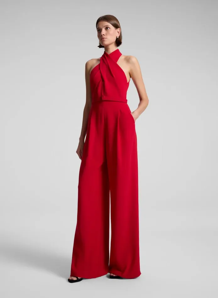 Women Jumpsuits ALC Murphy II Wide Leg Jumpsuit Really Red