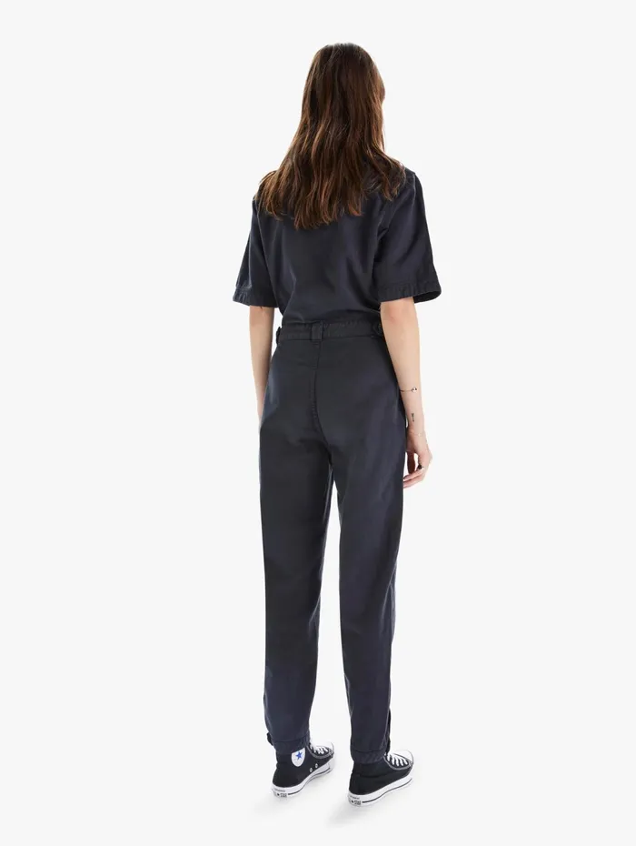 Women Jumpsuits Mother Denim The Elbow Grease Jumpsuit Flood Black