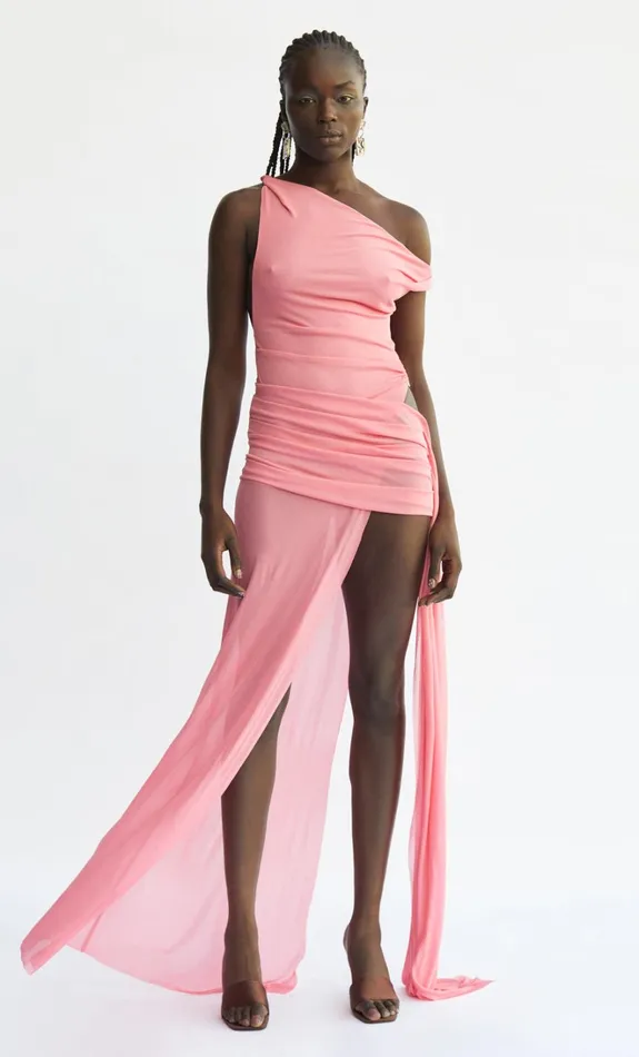 Women KAILANI ASYM DRESS 8211 GRAPEFRUIT PINK Bec Bridge Maxi Dresses