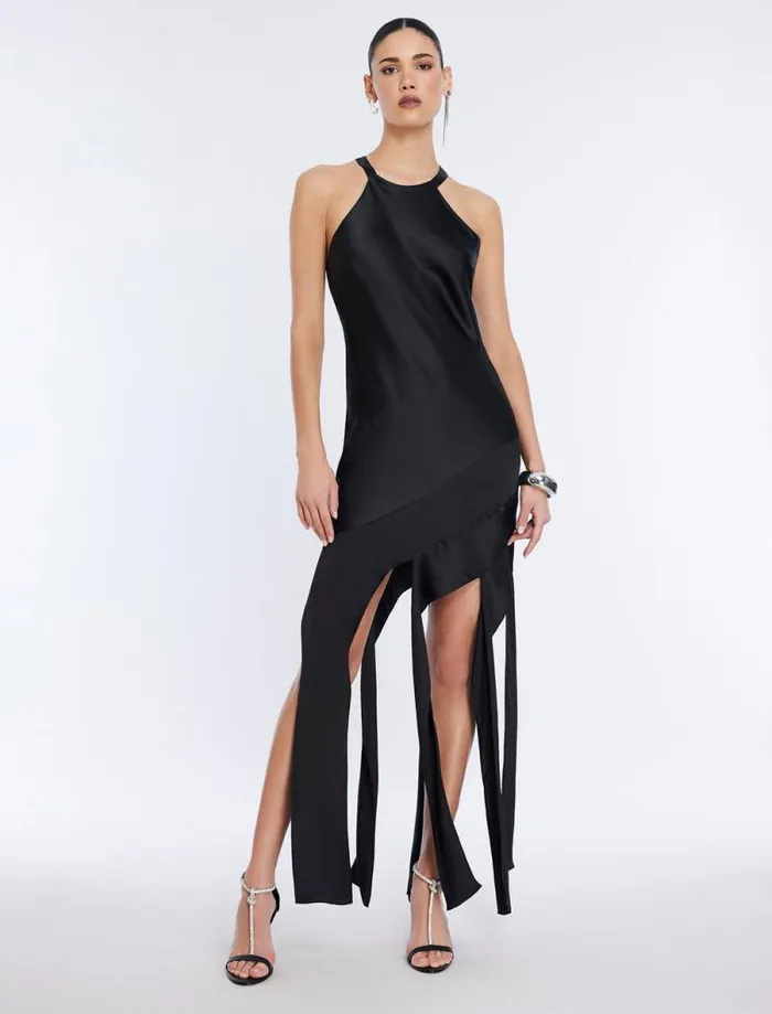 Women Kalina Cascading Ruffle Dress Black BCBG Dresses Women Kalina Cascading Ruffle Dress Black BCBG Dresses