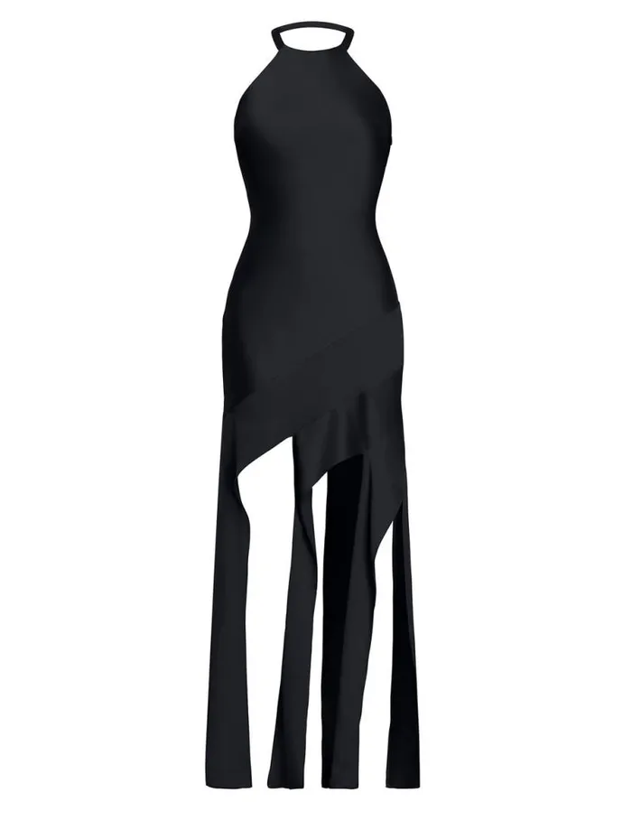 Women Kalina Cascading Ruffle Dress Black BCBG Dresses Women Kalina Cascading Ruffle Dress Black BCBG Dresses