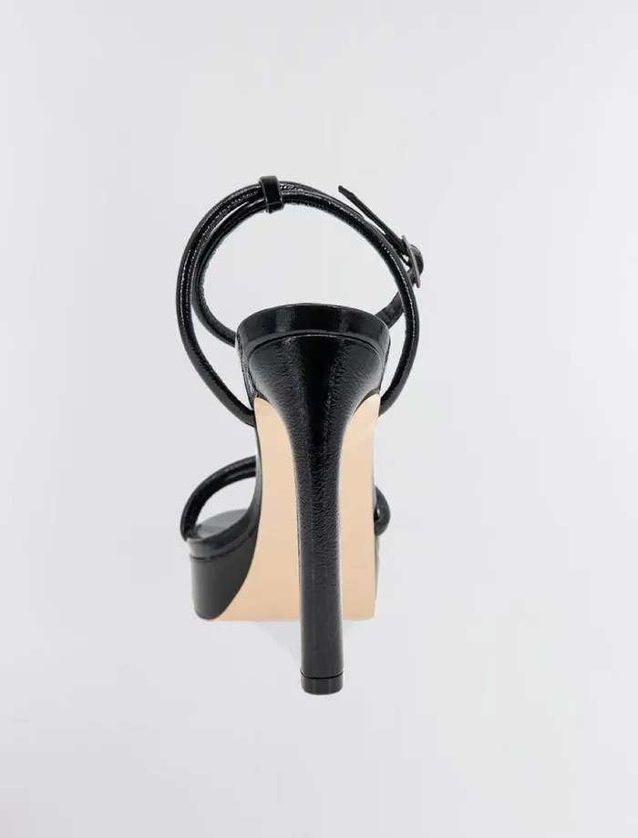 Women Kendi Sandal Heel Black Patent BCBG Shoes