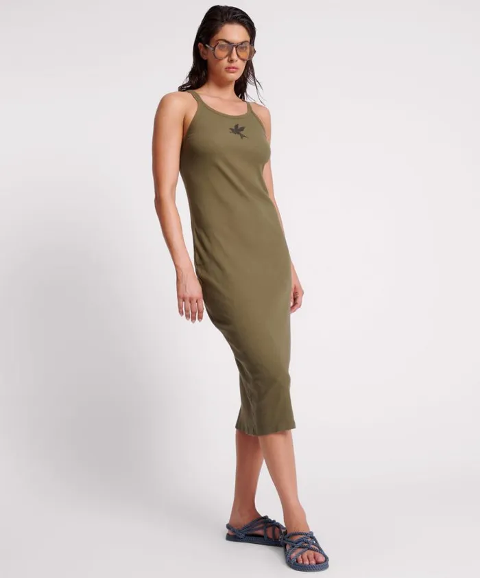 Women KHAKI ONE TEASPOON RIB SINGLET MIDI DRESS One Teaspoon Midi and Maxi Dresses Women KHAKI ONE TEASPOON RIB SINGLET MIDI DRESS One Teaspoon Midi and Maxi Dresses