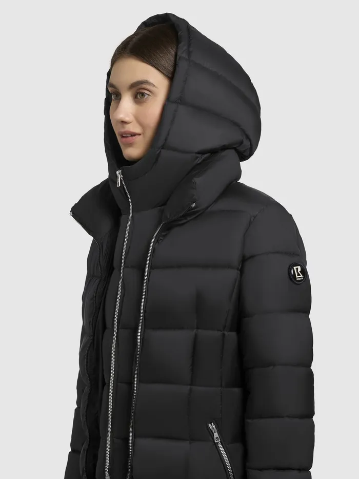 Women KHUJO Mantel MALEE Schwarz Schwarz Puffer Coats