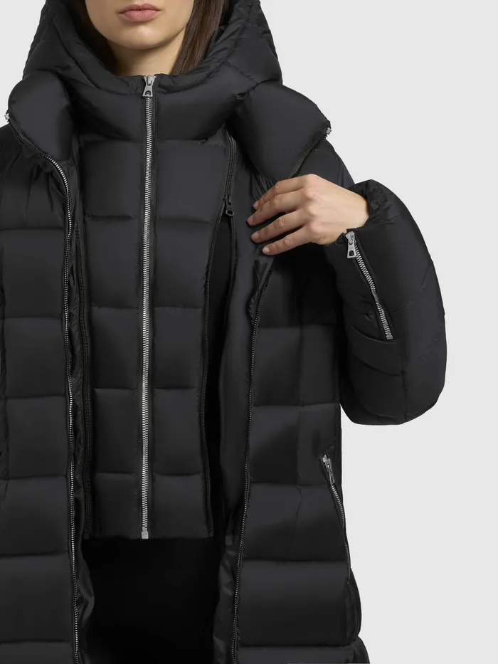 Women KHUJO Mantel MALEE Schwarz Schwarz Puffer Coats