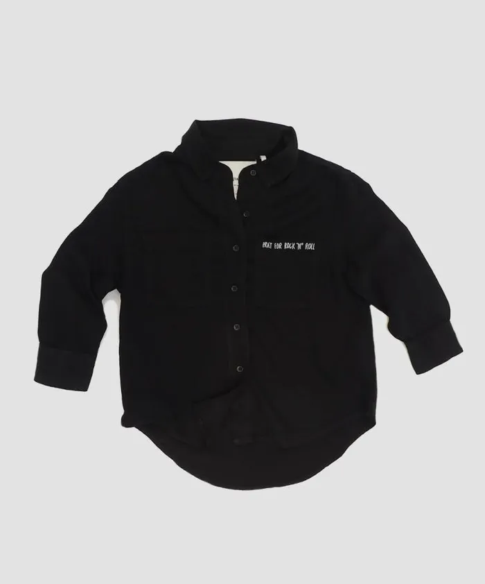 WomenKids KIDS BLACK SOHO TENCEL SHIRT One Teaspoon Denim Tops