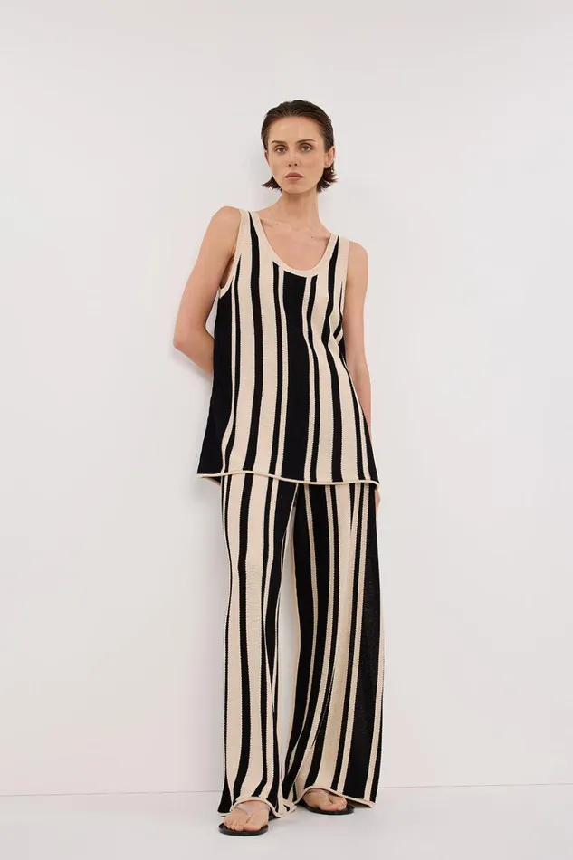 Women Knitted DISSH DELPHI STRIPE LONGLINE KNIT TUNIC