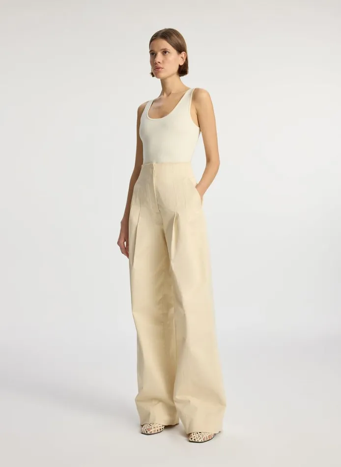 Women Knitwear ALC Cleo Compact Knit Top Bone