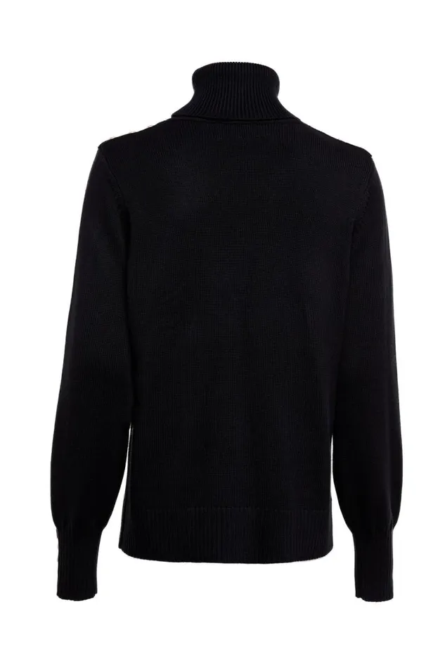 Women Knitwear Holland Cooper Chamonix Roll Neck Knit Black
