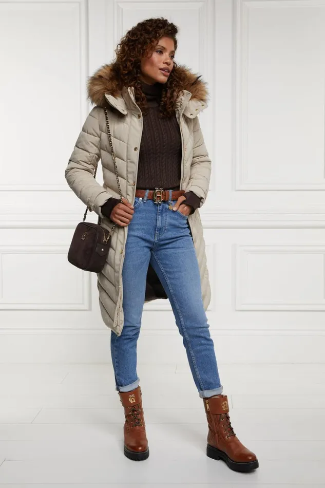 Women Knitwear Holland Cooper Seattle Roll Neck Cable Knit Chocolate Women Knitwear Holland Cooper Seattle Roll Neck Cable Knit Chocolate