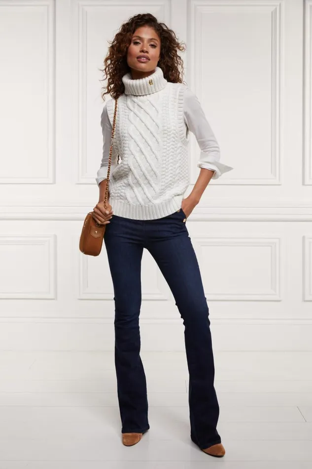 Women Knitwear Holland Cooper Sleeveless Knit Oyster