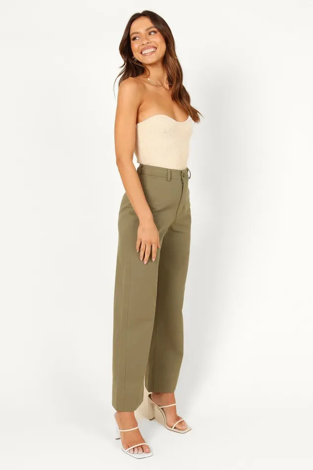 Women Lawrence Pant Olive Green Pants Petal and Pup