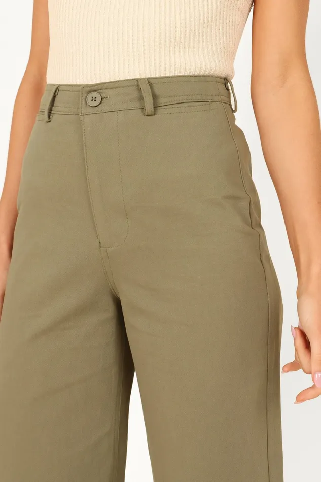 Women Lawrence Pant Olive Green Pants Petal and Pup