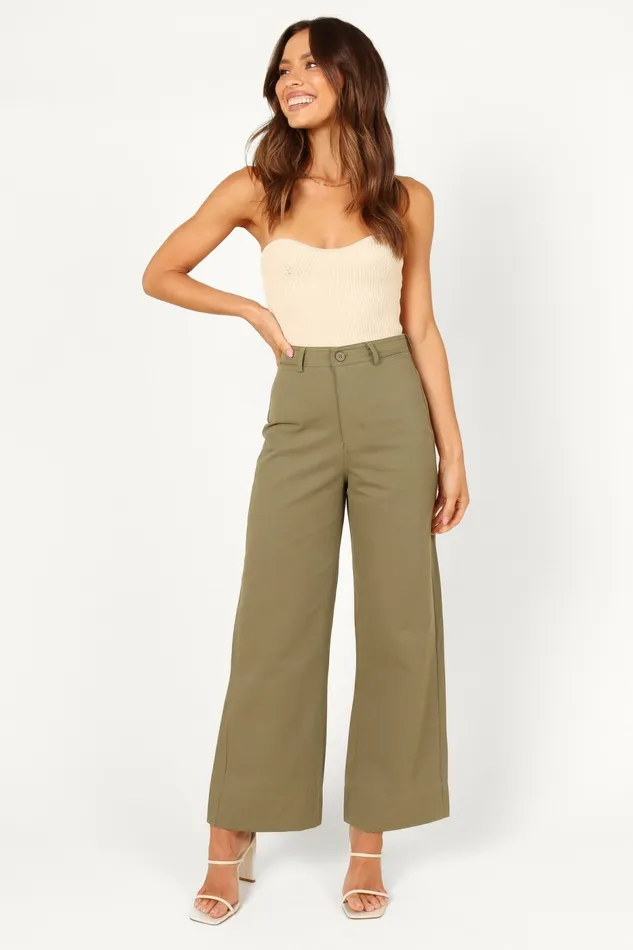 Women Lawrence Pant Olive Green Pants Petal and Pup