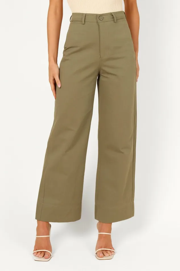 Women Lawrence Pant Olive Green Pants Petal and Pup