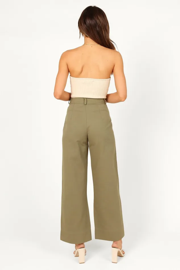 Women Lawrence Pant Olive Green Pants Petal and Pup