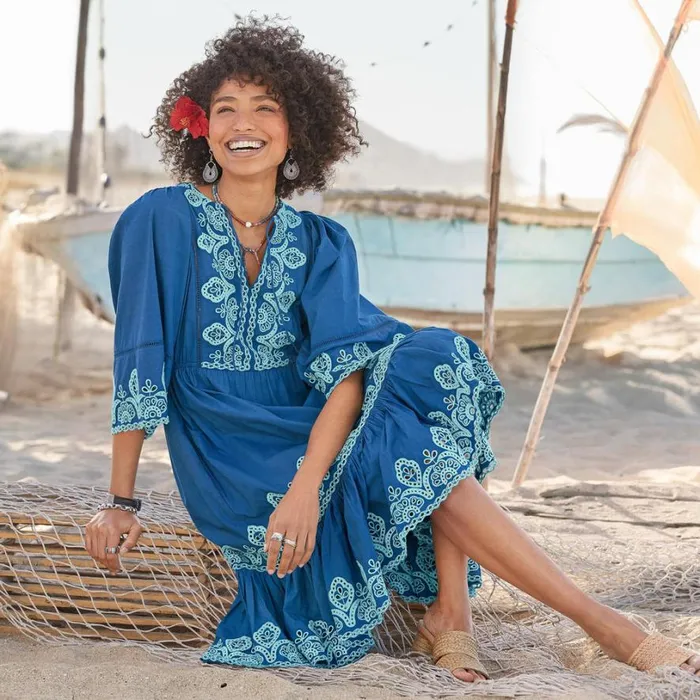 Women Layna Embroidered Dress White Sundance Catalog Dresses and Jumpsuits