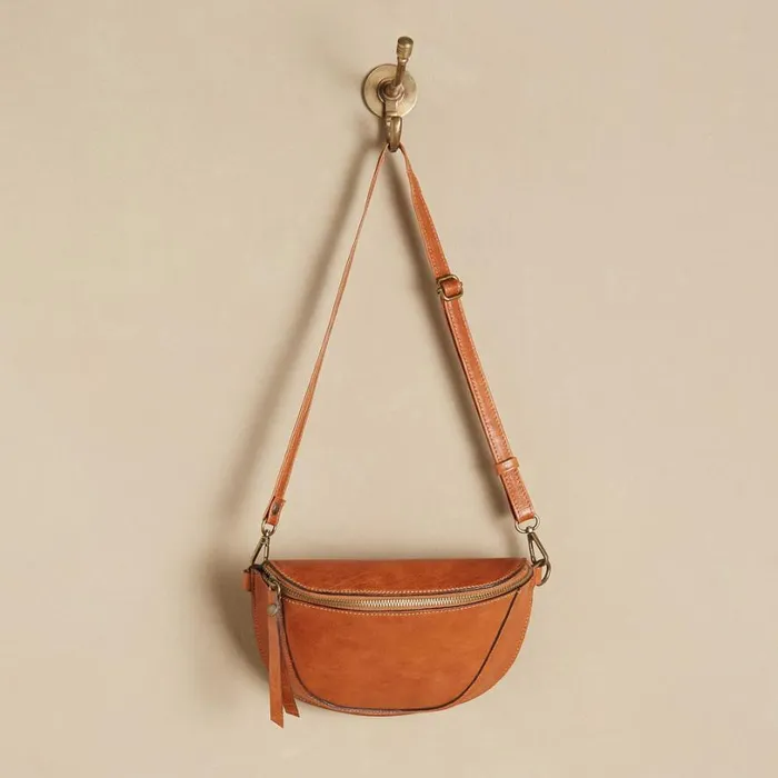 Women Lechero Leather Belt Bag Cognac Sundance Catalog Handbags