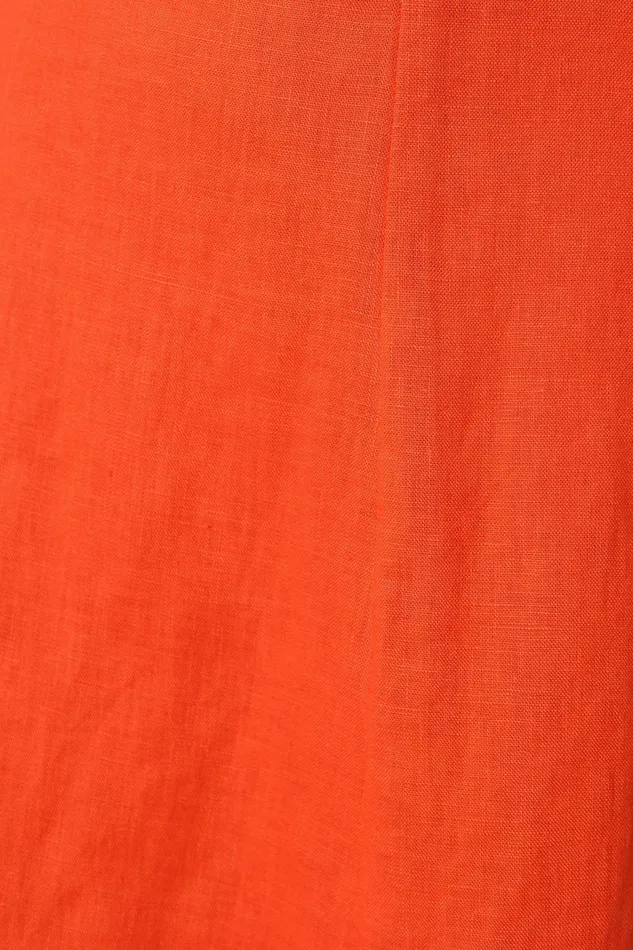 Women Linen Dresses Petal and Pup Dillion Mini Dress Blood Orange