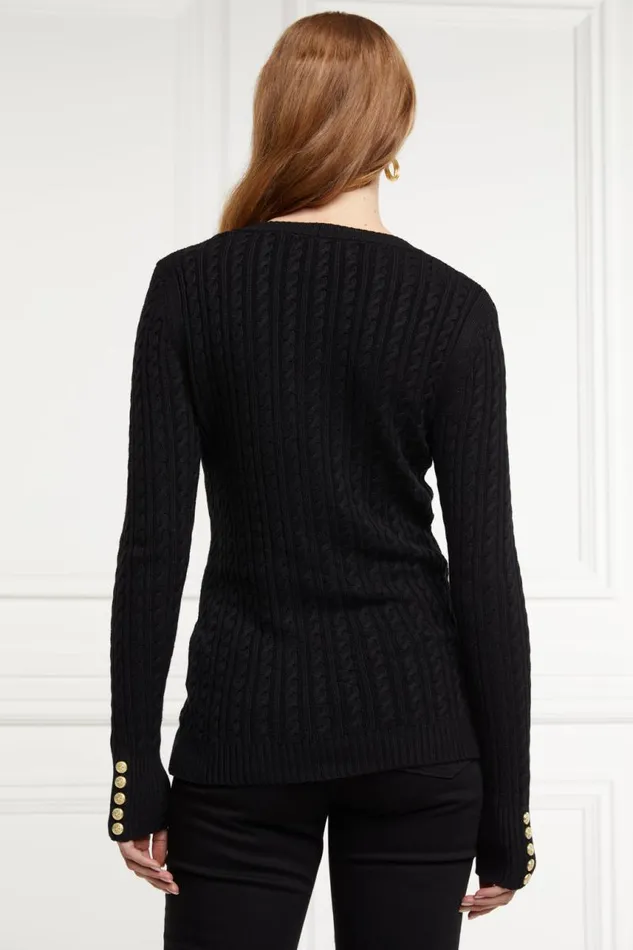 WomenLittle Knitwear Holland Cooper Seattle VNeck Knit Black WomenLittle Knitwear Holland Cooper Seattle VNeck Knit Black