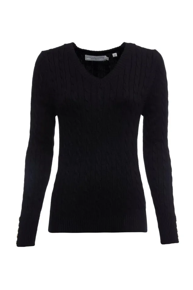 WomenLittle Knitwear Holland Cooper Seattle VNeck Knit Black WomenLittle Knitwear Holland Cooper Seattle VNeck Knit Black