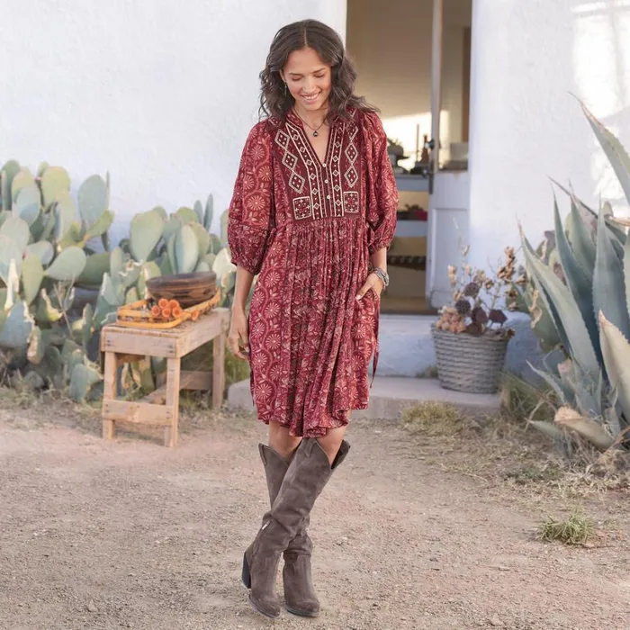 Women Lizet Dress Henna Sundance Catalog Dresses and Jumpsuits