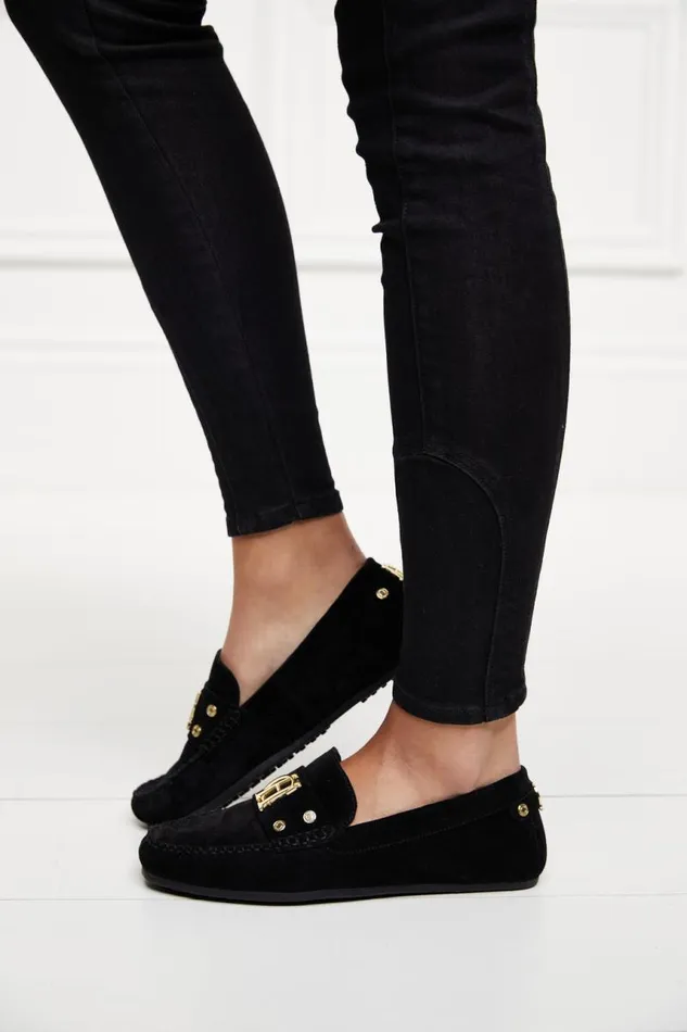 Women Loafers Holland Cooper The Driving Loafer Black