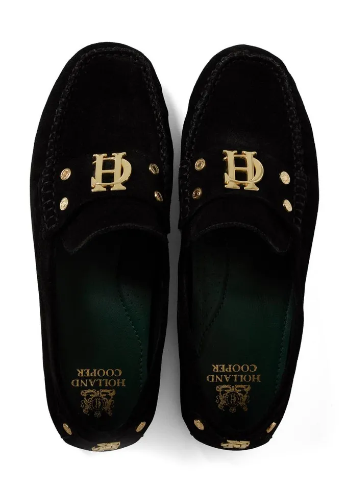 Women Loafers Holland Cooper The Driving Loafer Black