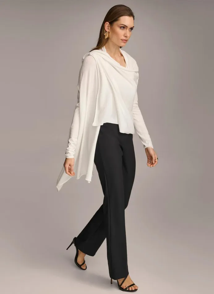 Women LONG SLEEVE DRAPE CARDIGAN Cream Donna Karan New York Sweaters And Tops Women LONG SLEEVE DRAPE CARDIGAN Cream Donna Karan New York Sweaters And Tops