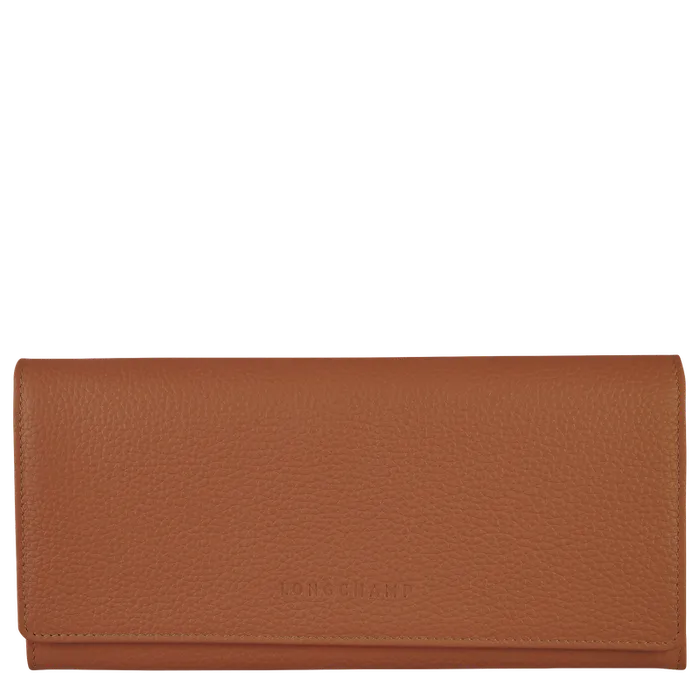 Women Longchamp Le Foulonn Continental wallet CaramelCaramelCaramel Wallets