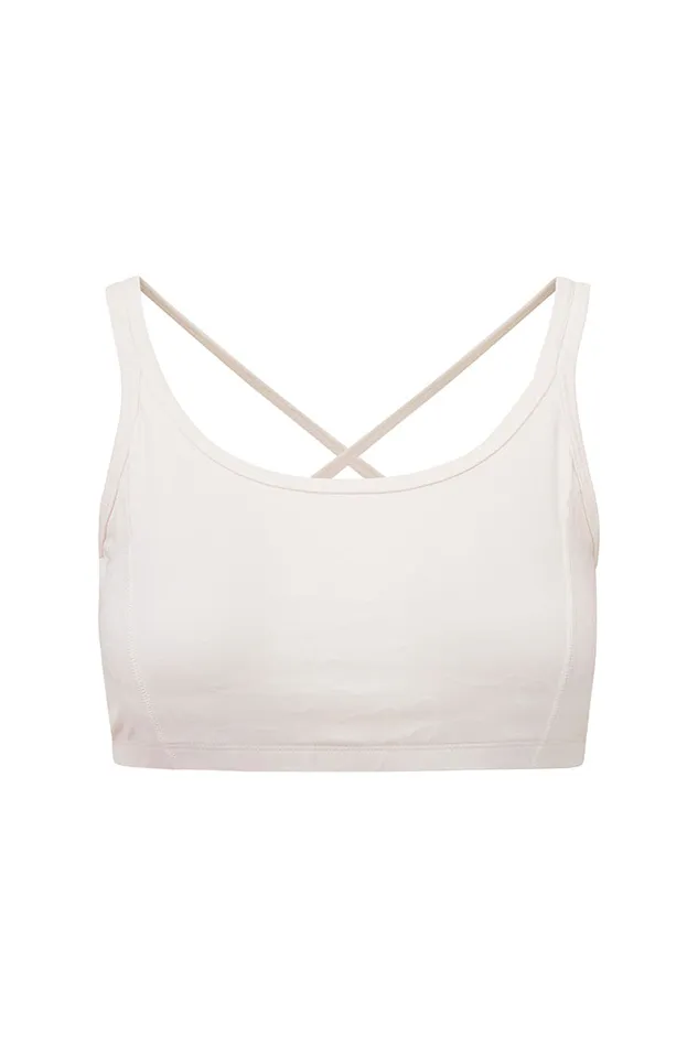 Women LoveShackFancy Active Aiden Bow Print Sports Bra Cloud Dancer