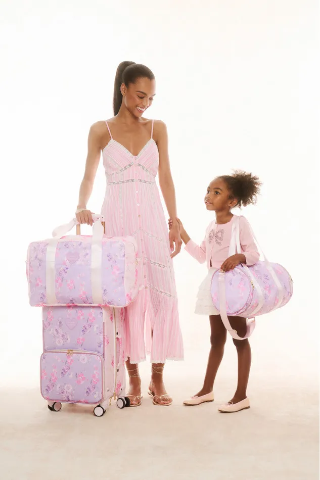 Women LoveShackFancy Bags and Travel State Wellington Weekender Happy Thoughts