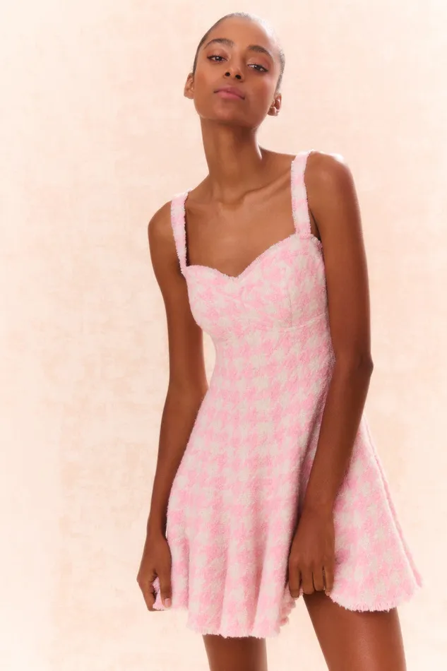 Women LoveShackFancy Dresses Josalie Tweed Dress Rose Quartz