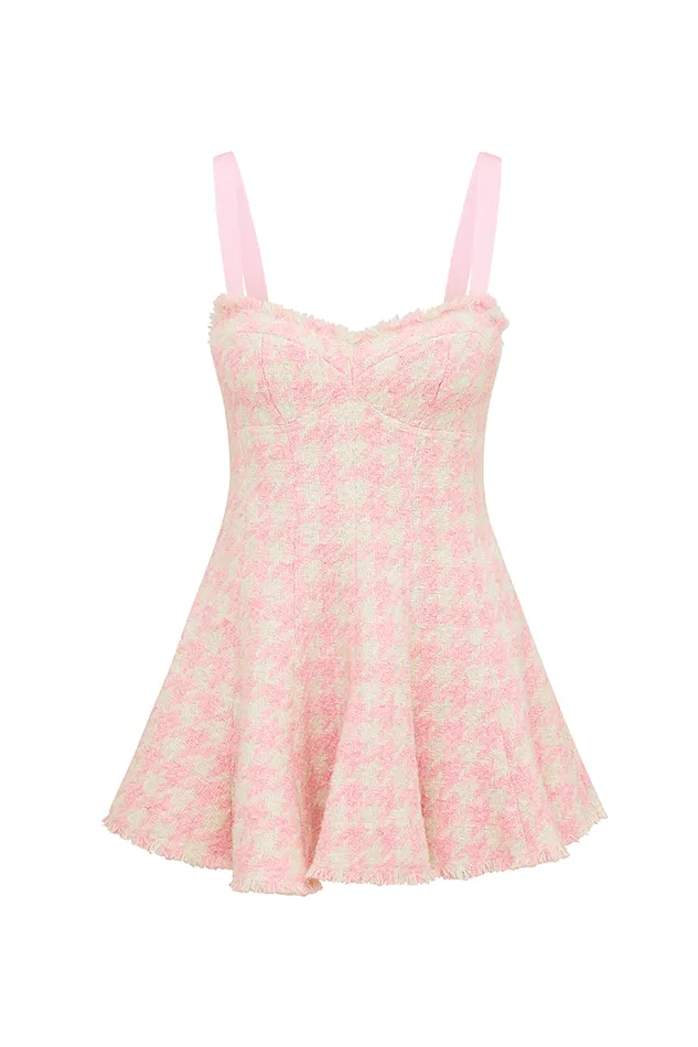 Women LoveShackFancy Dresses Josalie Tweed Dress Rose Quartz