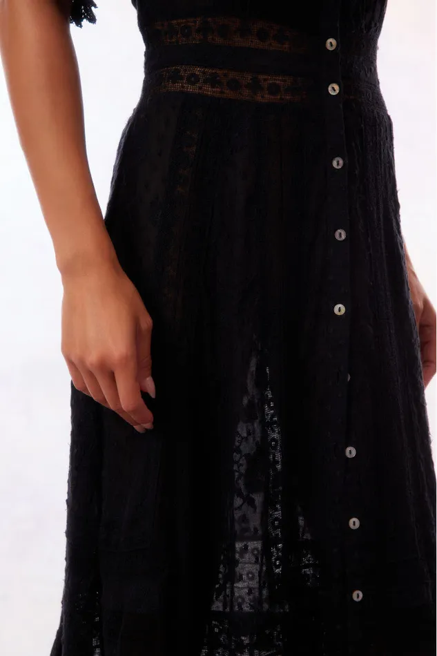 Women LoveShackFancy Dresses Minka Maxi Dress Black Women LoveShackFancy Dresses Minka Maxi Dress Black