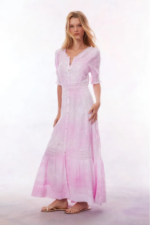 Women LoveShackFancy Dresses Minka Maxi Dress Peony Pink Women LoveShackFancy Dresses Minka Maxi Dress Peony Pink