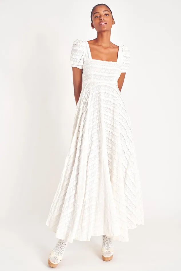 Women LoveShackFancy Dresses Ryan Catalina Lace Maxi Dress Ivory