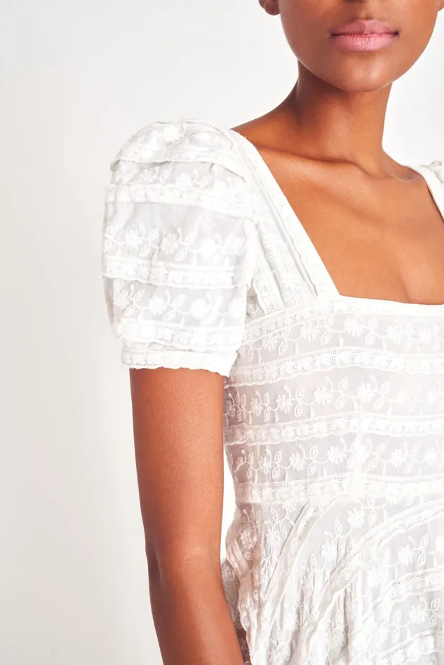 Women LoveShackFancy Dresses Ryan Catalina Lace Maxi Dress Ivory