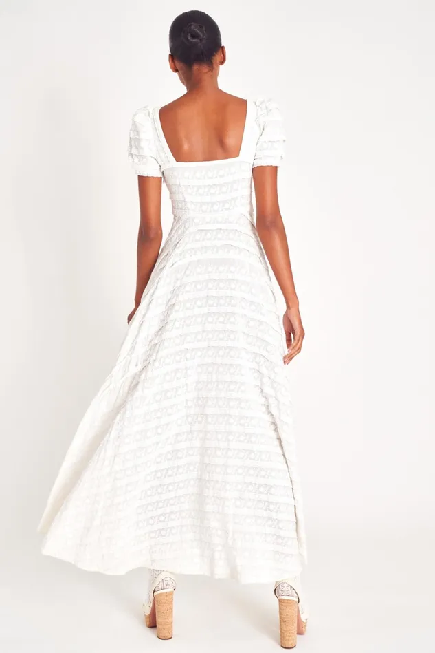 Women LoveShackFancy Dresses Ryan Catalina Lace Maxi Dress Ivory
