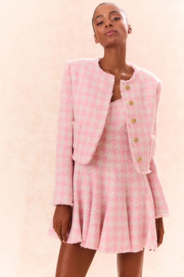 Women LoveShackFancy Jackets and Coats Antoine Tweed Jacket Rose Quartz