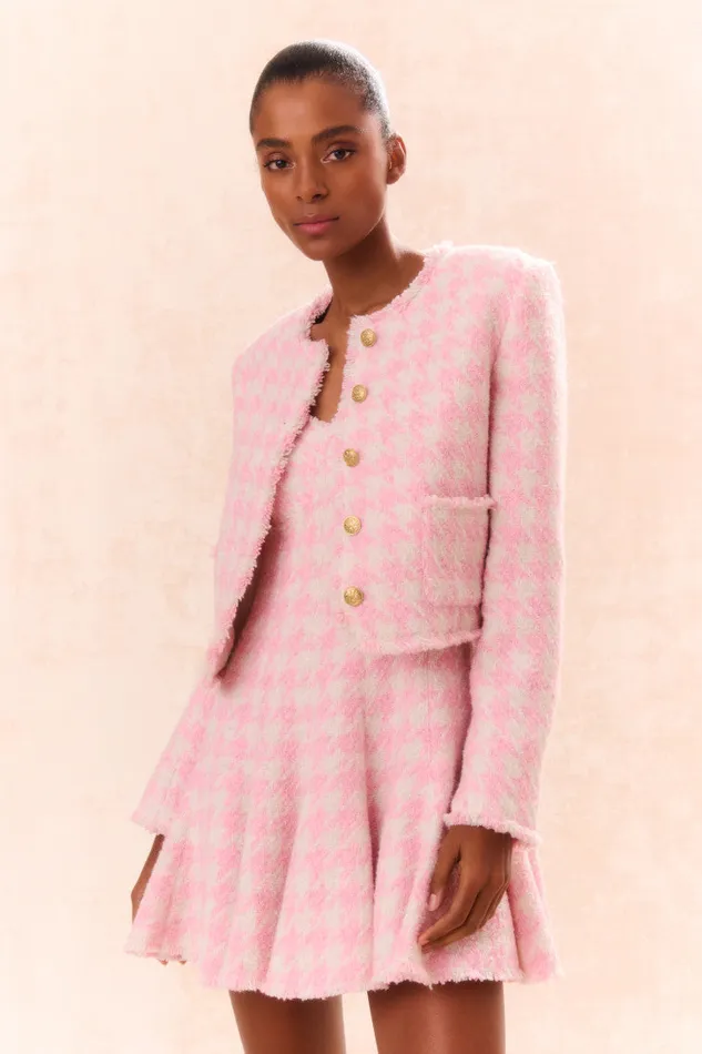 Women LoveShackFancy Jackets and Coats Antoine Tweed Jacket Rose Quartz
