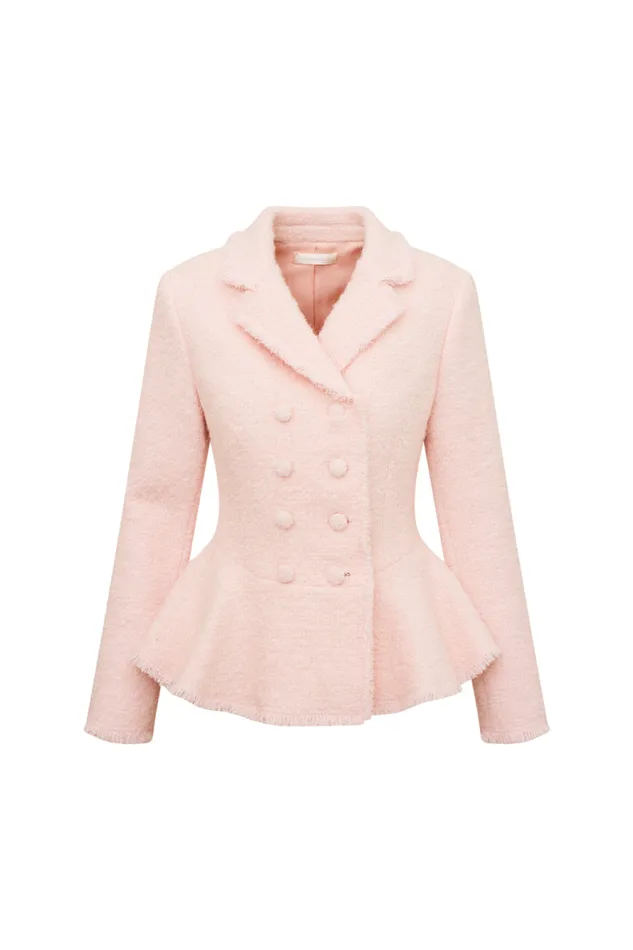Women LoveShackFancy Jackets and Coats Morrow Tailored Jacket Heavenly Pink
