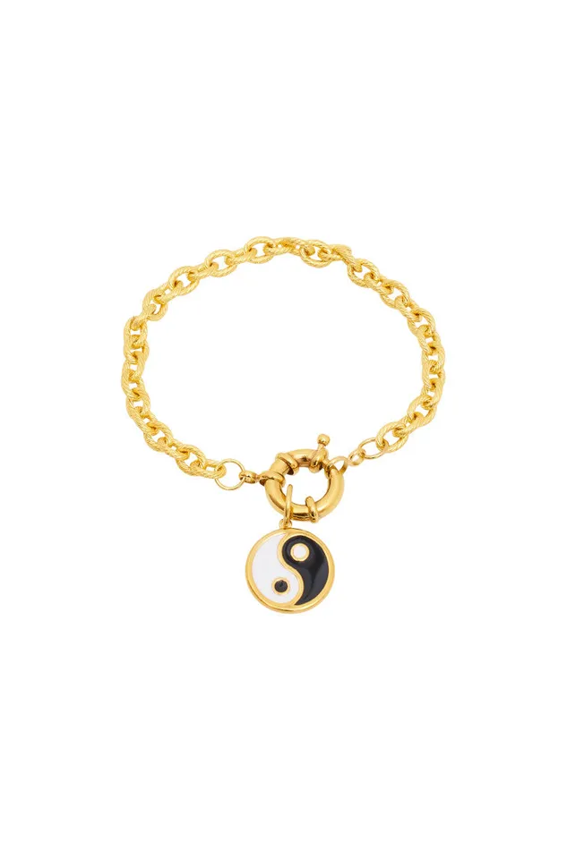 Women LoveShackFancy Jewelry Hypso Yin Yang Charm Bracelet Multi