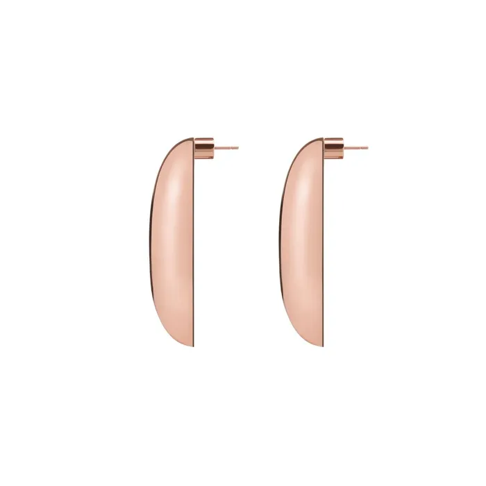 Women LoveShackFancy Jewelry Jennifer Fisher Puffy Heart Stud Earrings Rose Gold